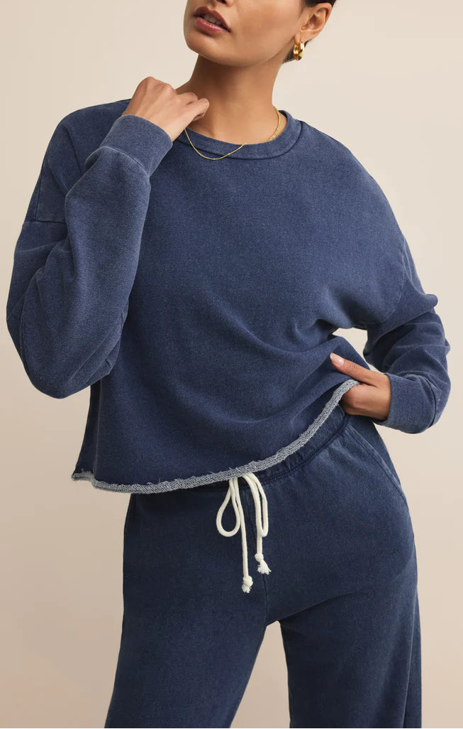 CIRCUIT KNIT DENIM SWEATSHIRT by Z Supply