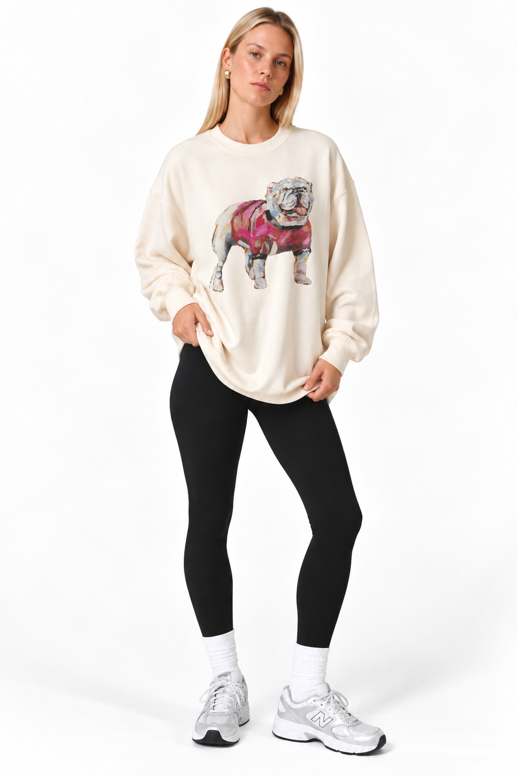 "DAWGS DAYS" Watercolor Bulldog Sweatshirt