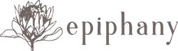 Logo with a stylized flower on the left and the word 'epiphany' on the right.