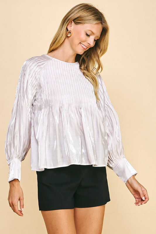 CADENCE PLEATED BLOUSE
