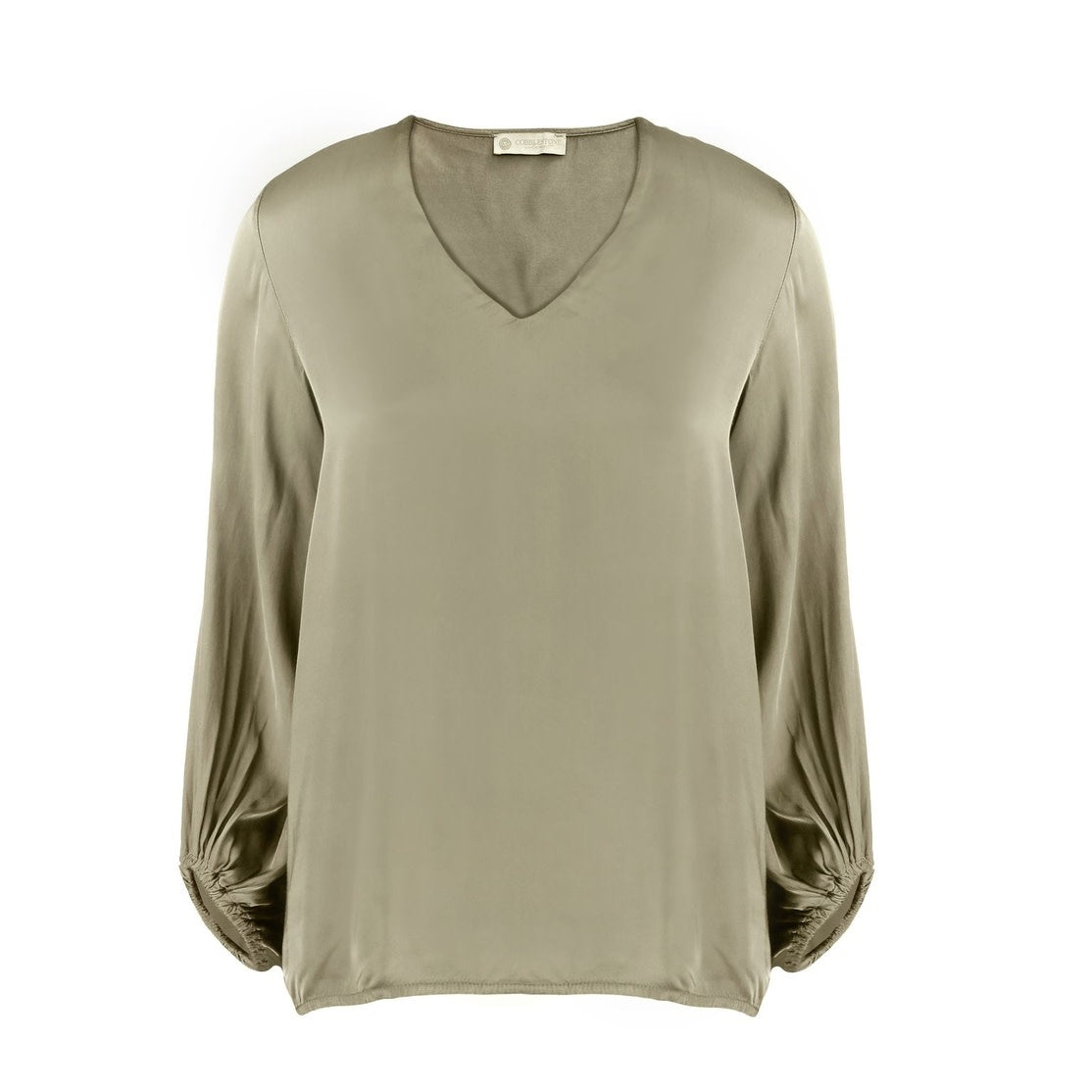 Cobblestone VIVIEN SATIN VNECK TOP