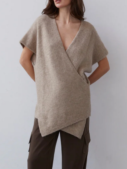 JULIE CROSS OVER TUNIC SWEATER