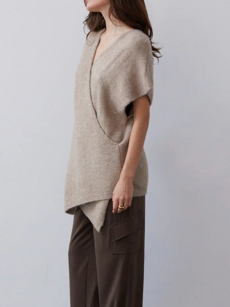JULIE CROSS OVER TUNIC SWEATER