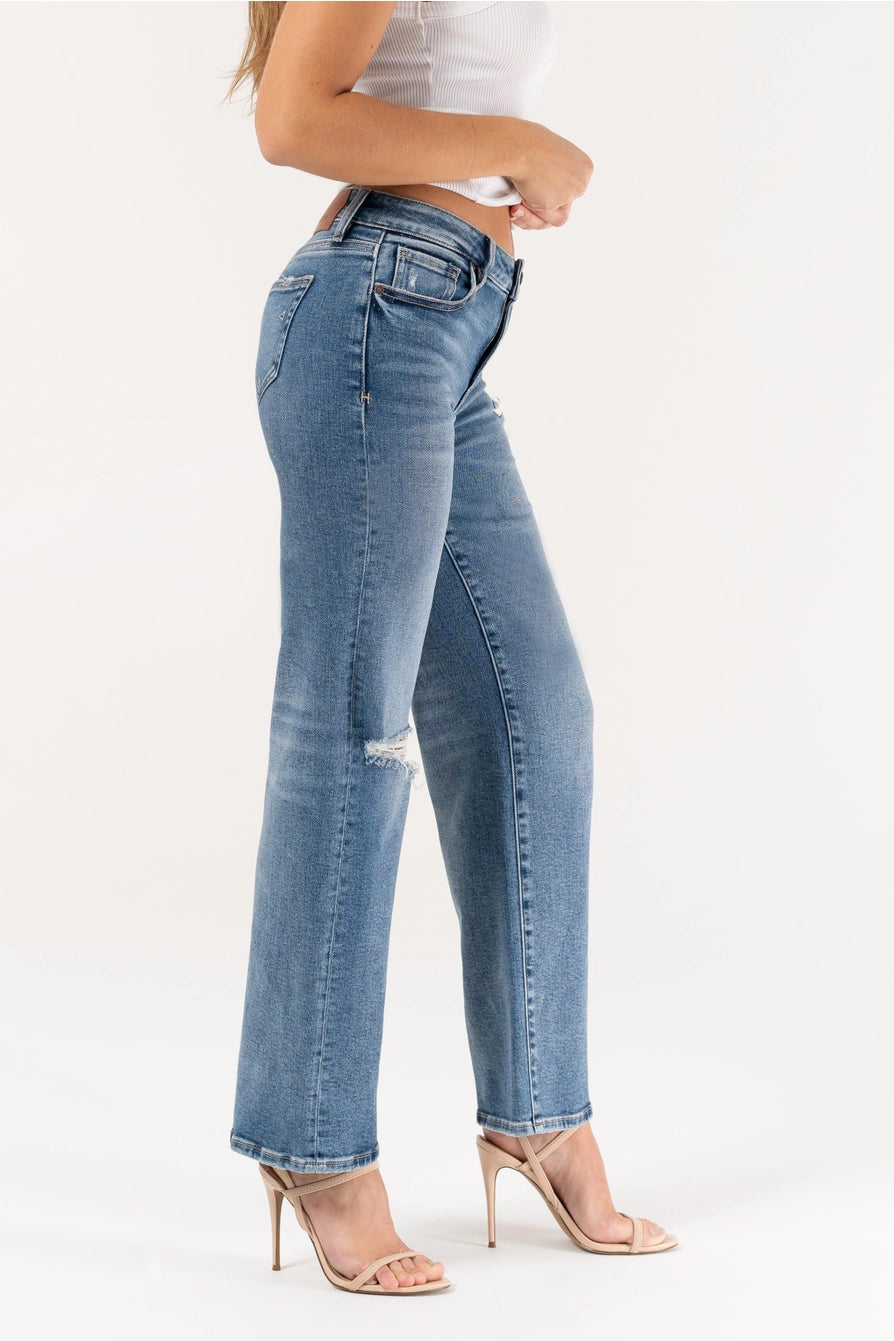 TRACEY MID-RISE STRAIGT JEANS