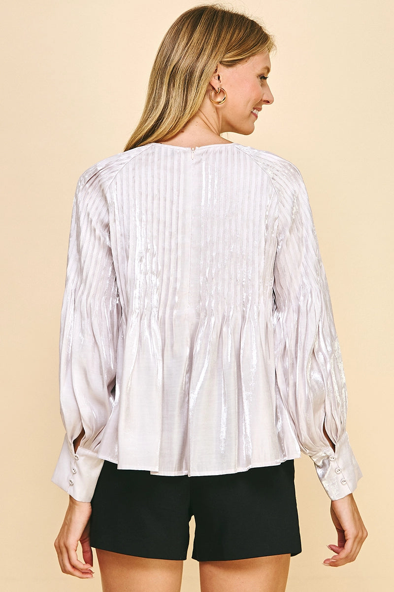 CADENCE PLEATED BLOUSE