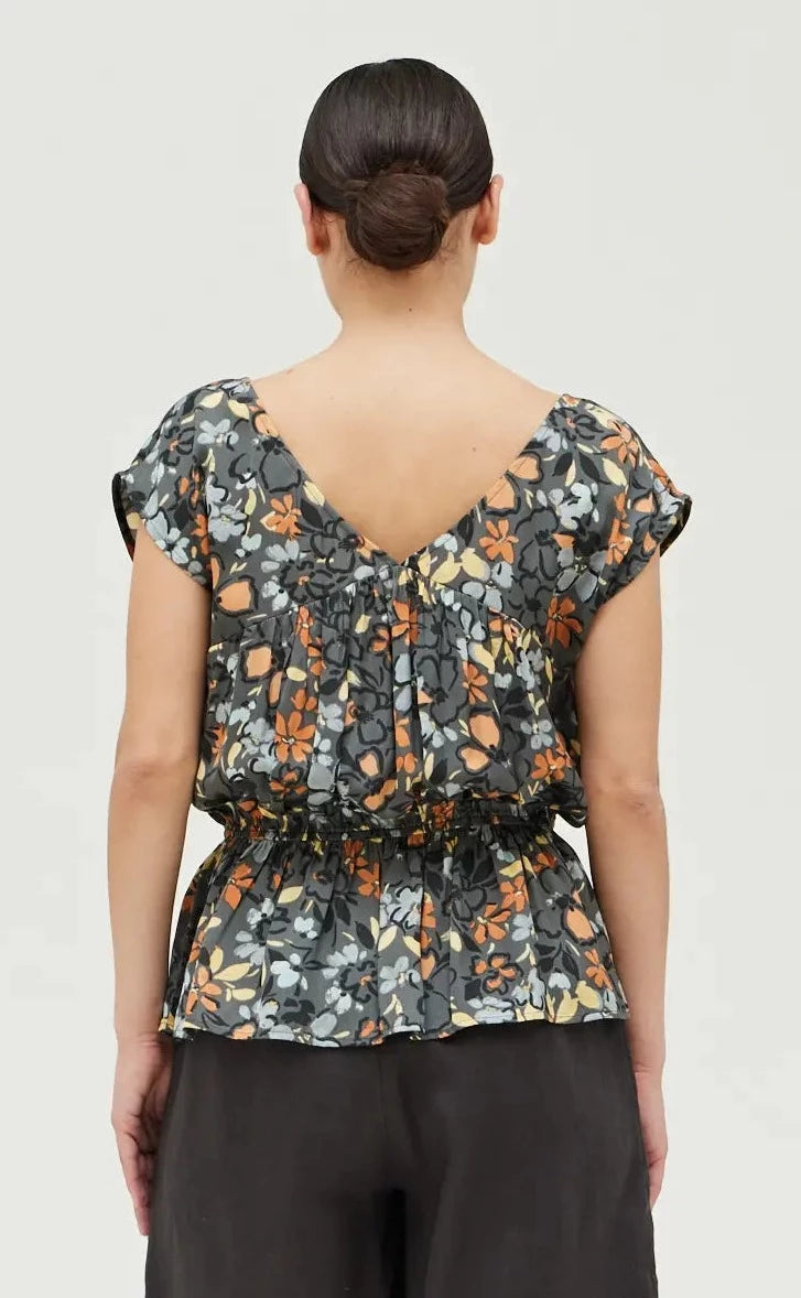 AVERY SHIRRED BLOUSE