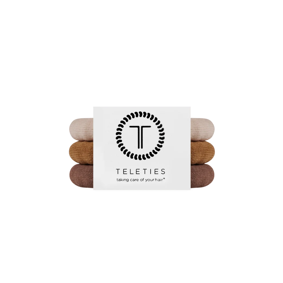 "ESPRESSO YOURSELF SMALL NYLON HAIR TIES" by Teleties