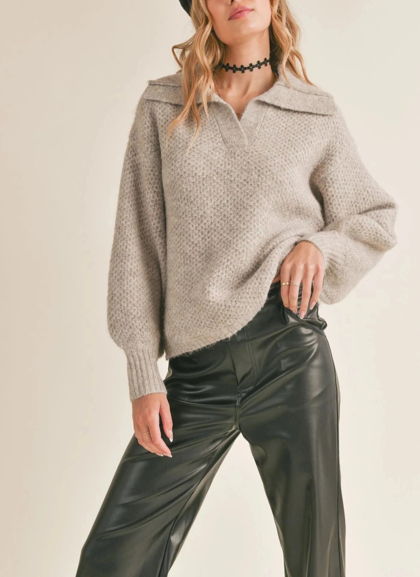 CHEYENNE COLLARED SWEATER