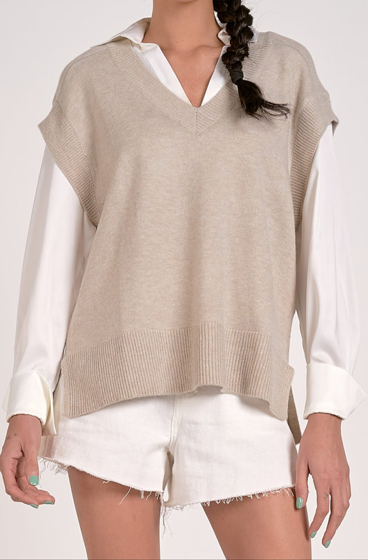 "JOY TO THE FULL" SWEATER VEST