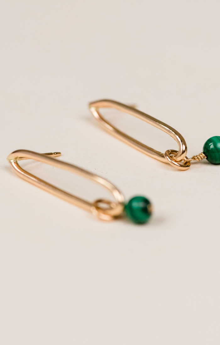 MALACHITE DROP EARRINGS By Able
