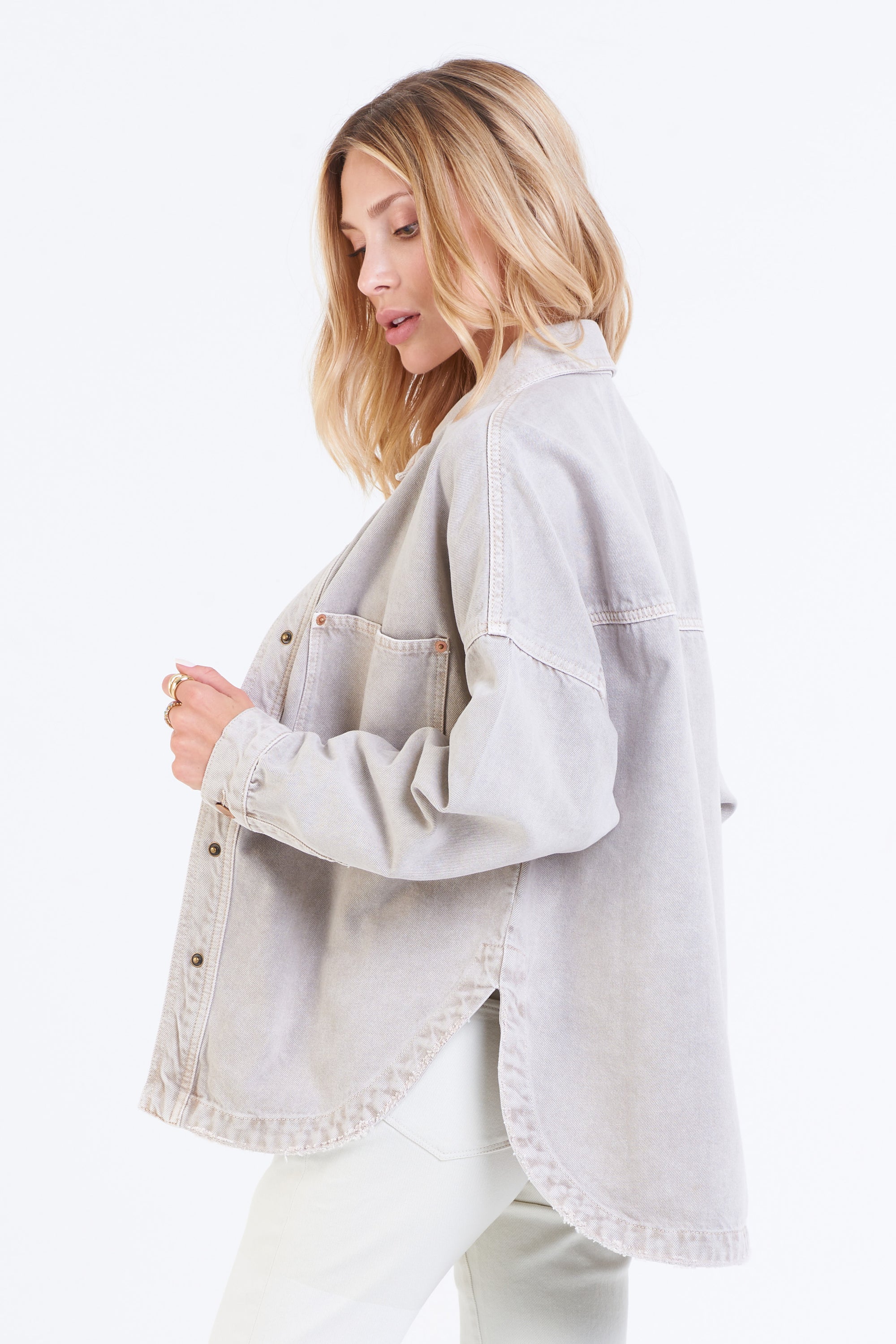 GINA BUTTON UP DENIM SHIRT