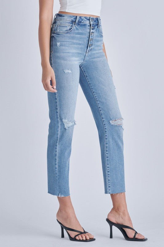 TRACEY HIGH RISE DISTRESSED JEANS
