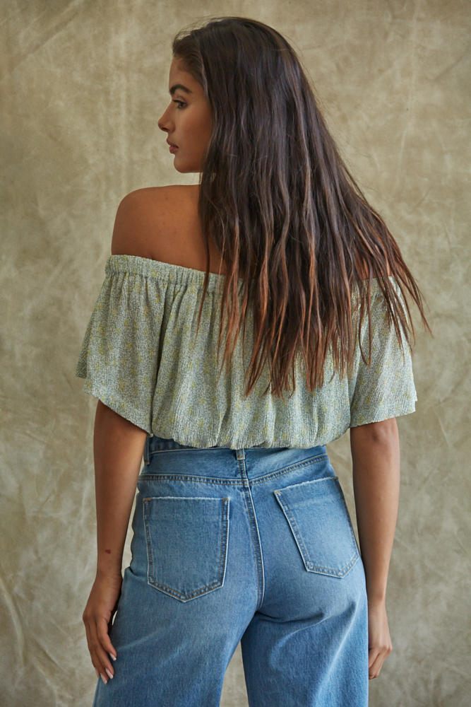 JORIE FLORAL PRINT CROP TOP