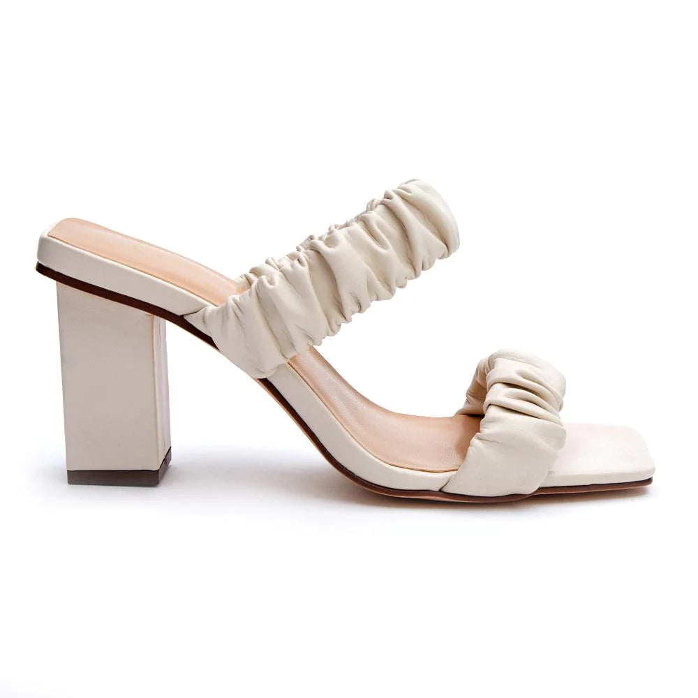 FIRST LOVE DOUBLE STRAP OPEN HEELS